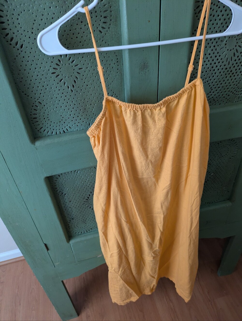 Yellow Orange Spaghetti Strap Women's Tank Dress